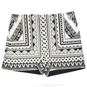 MINT cream and black print shorts, size Large